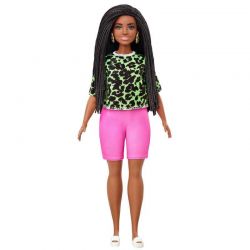 Barbiedocka Curvy Fashionista Pink Shot and Green Top