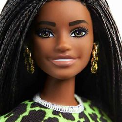 Barbiedocka Curvy Fashionista Pink Shot and Green Top
