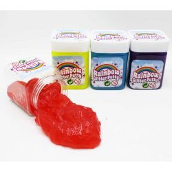 Rainbow Glitter Putty Slime