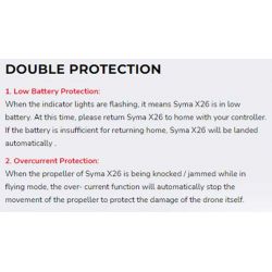 Syma Radiostyrd X26 Tennisdrönare Bumper automatisk start- och landning