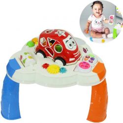 Play table with shaped car and cell phone