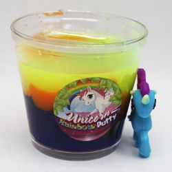 Vackert Puttty Slime med enhörning flerfärgat