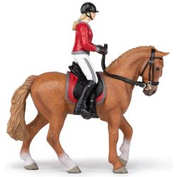 Papo Irish draught med ryttare dam