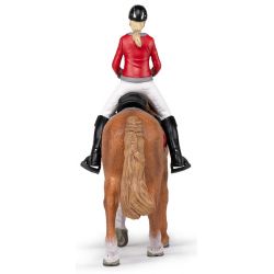 Papo Irish draught med ryttare dam