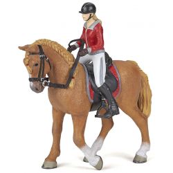 Papo Irish draught med ryttare dam