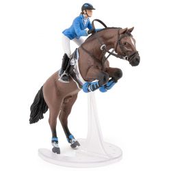 Papo Hoppande Oldenburgare med tävlingsryttare dam