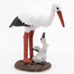 Papo Stork med unge