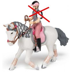 Papo Ponny med sadel rosa schabrak