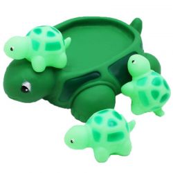 Sköldpadda baddjur med ungar badleksak