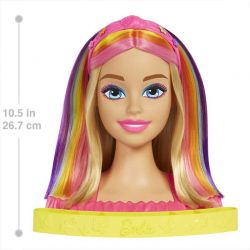 Barbie Neon Rainbow Deluxe Styling Huvud Totally Hair HMD78