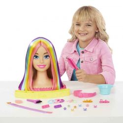 Barbie Neon Rainbow Deluxe Styling Huvud Totally Hair HMD78