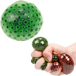 Klämboll Alienägg Fidget med mjuka svarta pärlor