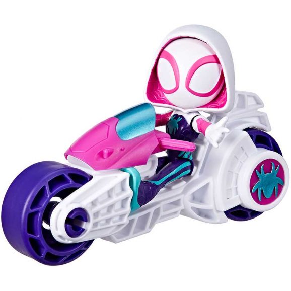 Ghost-Spider Motorcykel och Figur 10 cm Spidey and his Amazing Friends