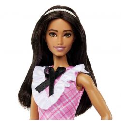 Barbie Fashionistas Docka med mörkt hår och en fin dress HJT06