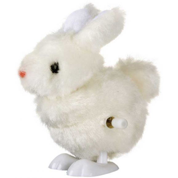 Hoppande kanin fluffig och mjuk vrid upp 7 cm leksak