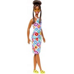 Barbiedocka Fashionistas ith Bun And Crochet Halter Dress Nr. 210 HJT07