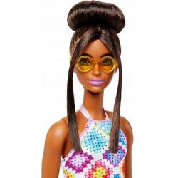 Barbiedocka Fashionistas ith Bun And Crochet Halter Dress Nr. 210 HJT07