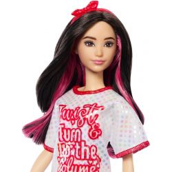 Barbie Fashionistas Black Wavy Hair With Twist ‘n’ Turn Dress Nr 214 HRH12