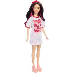 Barbie Fashionistas Black Wavy Hair With Twist ‘n’ Turn Dress Nr 214 HRH12