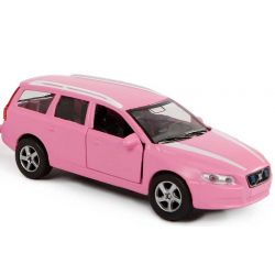 Leksaksbil Volvo V70 med husvagn Rosa Kids Globe