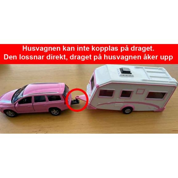 REA - Leksaksbil Volvo V70 med husvagn Rosa Kids Globe - REA