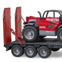Bruder Lastbil MAN TGA Trailer och Manitou Lastare 02774