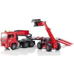 Bruder Lastbil MAN TGA Trailer och Manitou Lastare 02774
