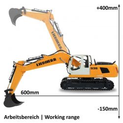Radiostyrd Liebherr Grävmaskin R936 med Rivningsset Jamara 1:20 - 2,4 GHz