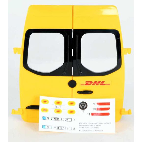 Bak dörr till Bruder DHL Transportbil Mercedes Sprinter 42683 Bruder Reservdel