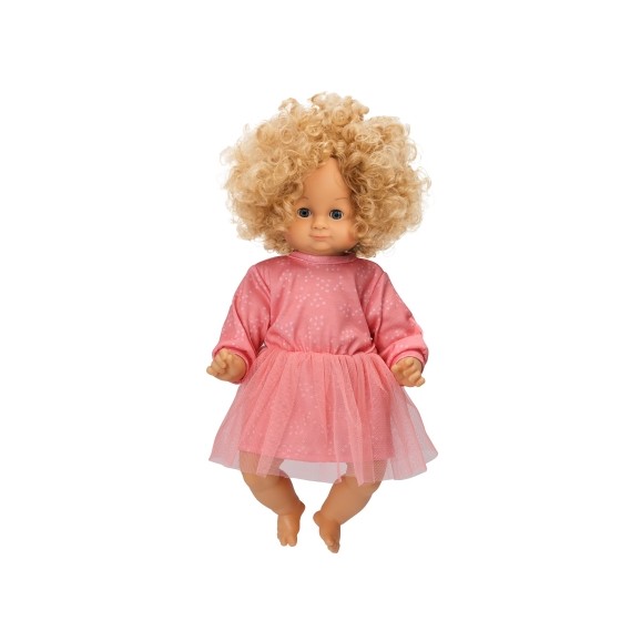 Lillan Docka Ljust Hår 36 cm Rosa Klänning