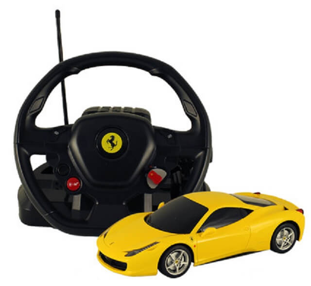 Rastar Radiostyrd Bil Gul Ferrari 458 Italia ratt 1:14 - 40 MHz