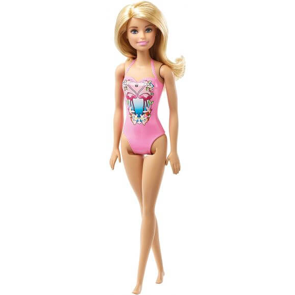 Barbie Beach Water Play Docka Rosa Baddräkt