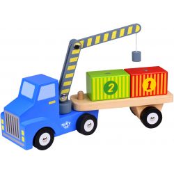 Lastbil leksak med container och magnetkran Tooky Toy