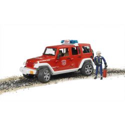 Bruder Jeep Wrangler Rubicon brandbil med figur 02528