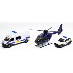 Räddningsfordon, polisbuss, helikopter, polisbil TEAMA - 1:48