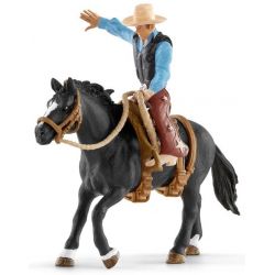 Schleich Saddle bronc riding med cowboy 41416