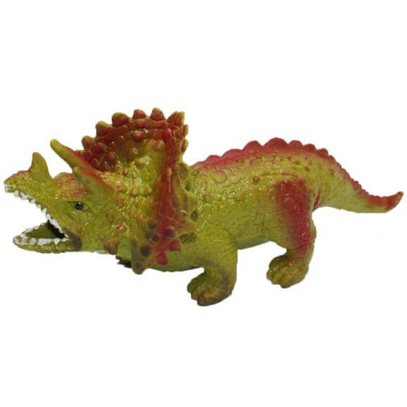 Dinosaurie Triceratops Stretchy i mjukt gummi
