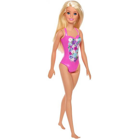 Barbie Beach Doll Rosa Baddräkt DWK00