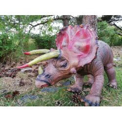 Dinosaurie Triceratops Naturgummi - 92 cm