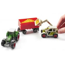 Siku Presentset Jordbruksfordon traktorer och en vagn 6304