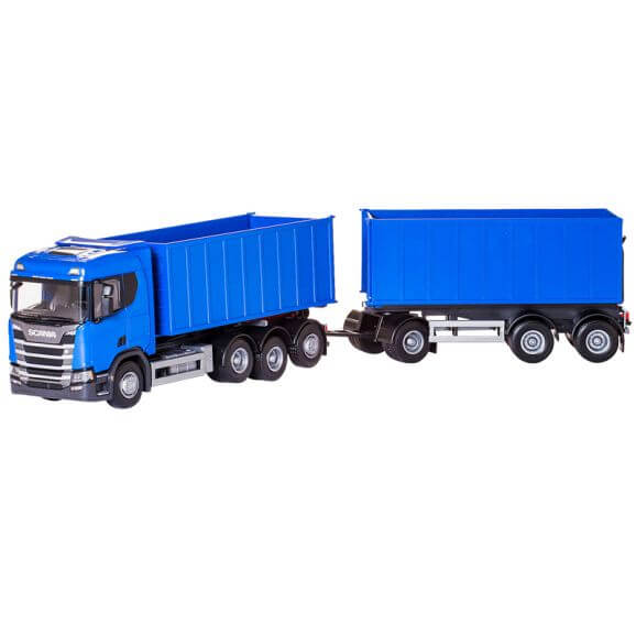 Emek Scania R500 Blå Lastbil lastväxlare och släp