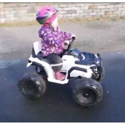 Jamara Elfyrhjuling ATV Barn Protector Vit 12 volt