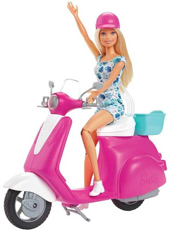 Läs mer om Barbie med Scooter Moped GBK85