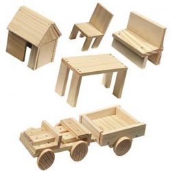 SES Byggset i trä Snickra och Bygga för barn