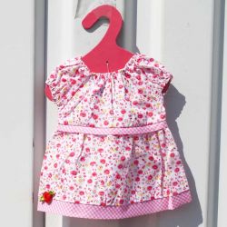 Baby Rose Rosa Dockklänning till dockor 40-45 cm