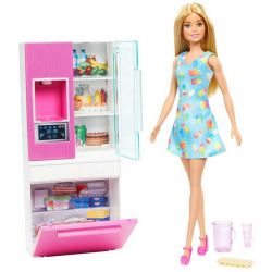 Barbie Docka med Kylskåp och Tillbehör GHL84