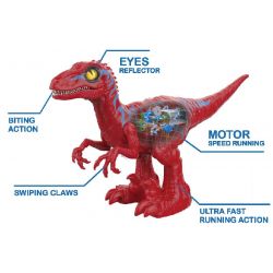 Zuru Robo Alive Velociraptor Raptor Röd Dinosaurie Interaktiv