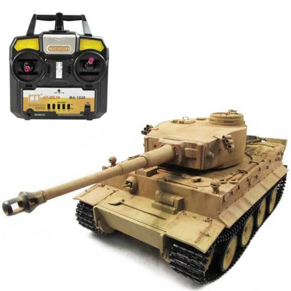 Radiostyrd Stridsvagn Tiger I Soft Air Gun 1:16 Metall Amewi