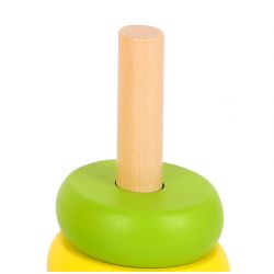 Tooky Toy Stapelleksak i trä geometriska former för barn
