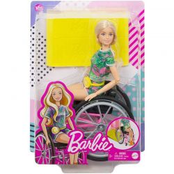 Barbie med rullstol i svart och rosa